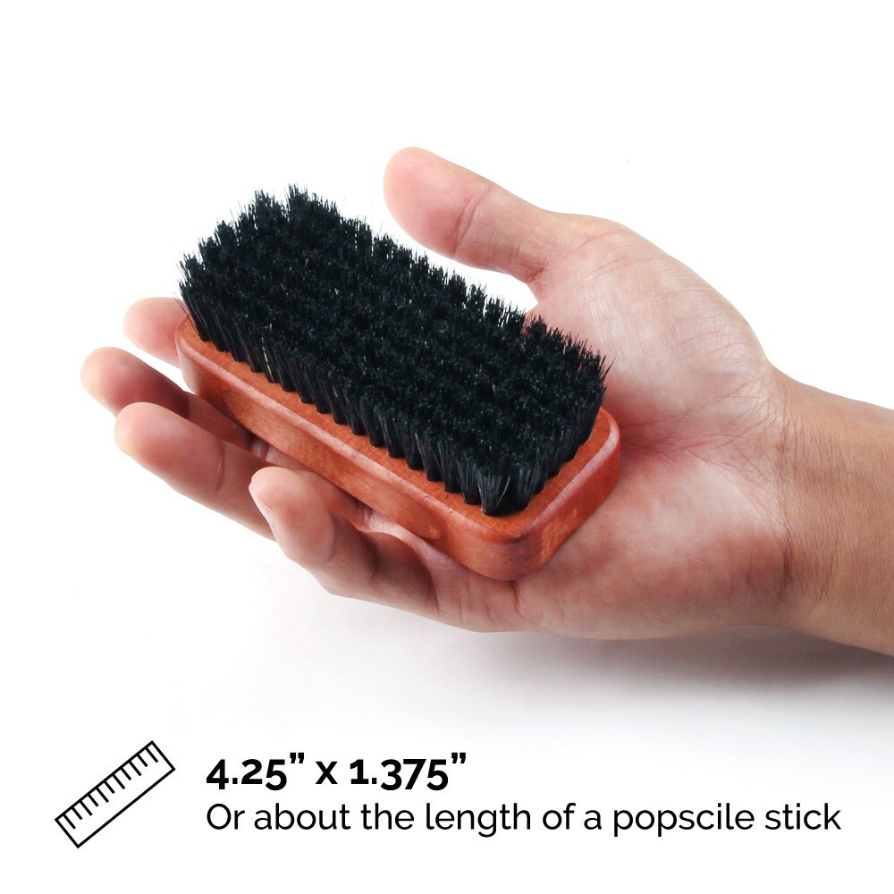 Zeus Palm Beard Brush with Bag 100% Boar Bristle Firm Hand made in Germany