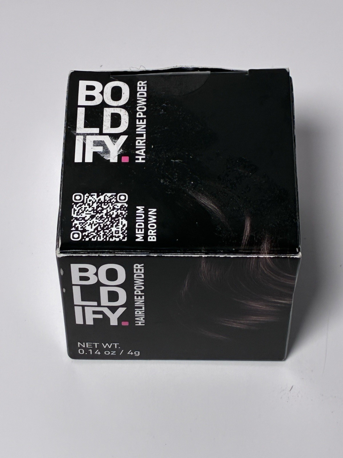 Boldify Hairline Powder, Root Touch Up Hair Color Medium Brown 4g