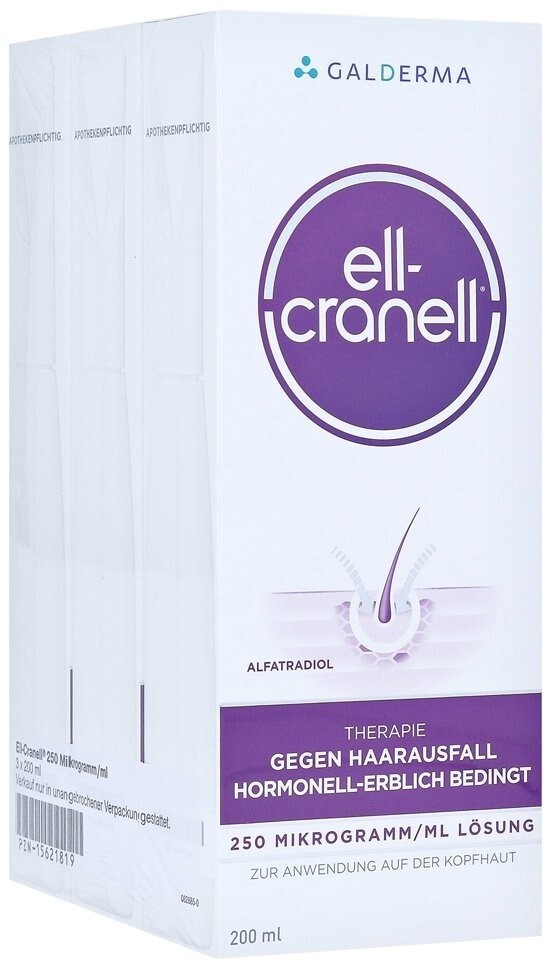 Ell-Cranell 3x200ml hormonal hair loss treatment prevention lotion free shipping