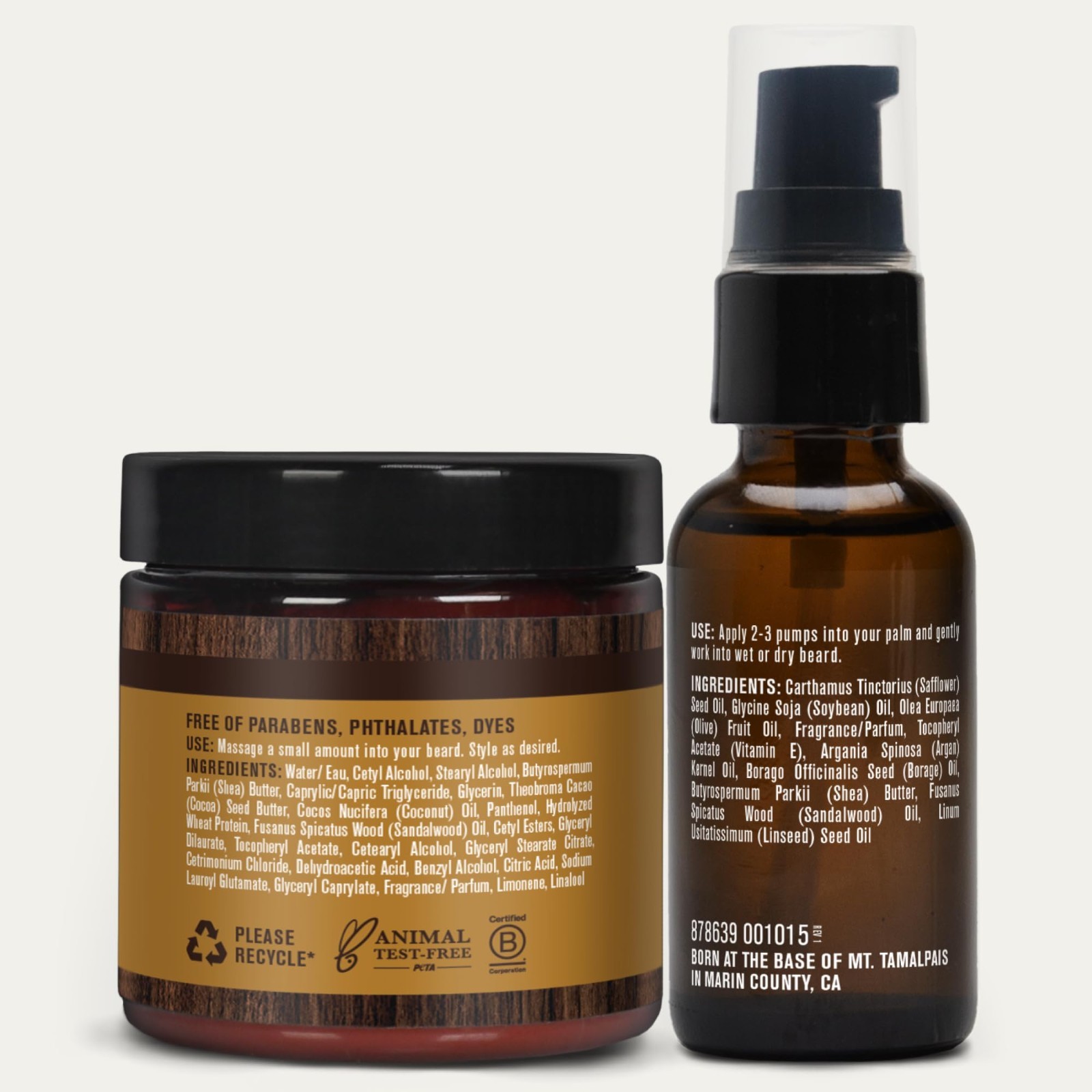 Hydrating Beard Oil & Butter for Men, Sandalwood Teak – Condition, Soften & Styl