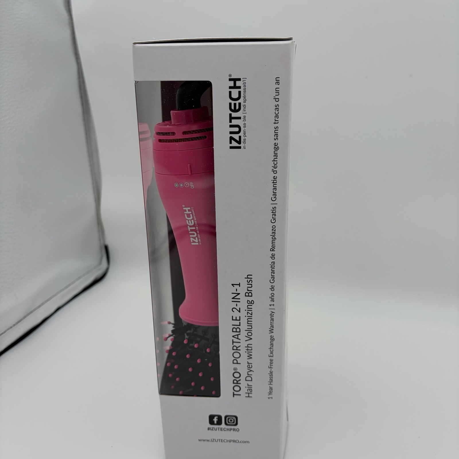 TORO Portable 2-in-1 Hair Dryer with Volumizing Brush Hot Pink “NEW IN BOX”
