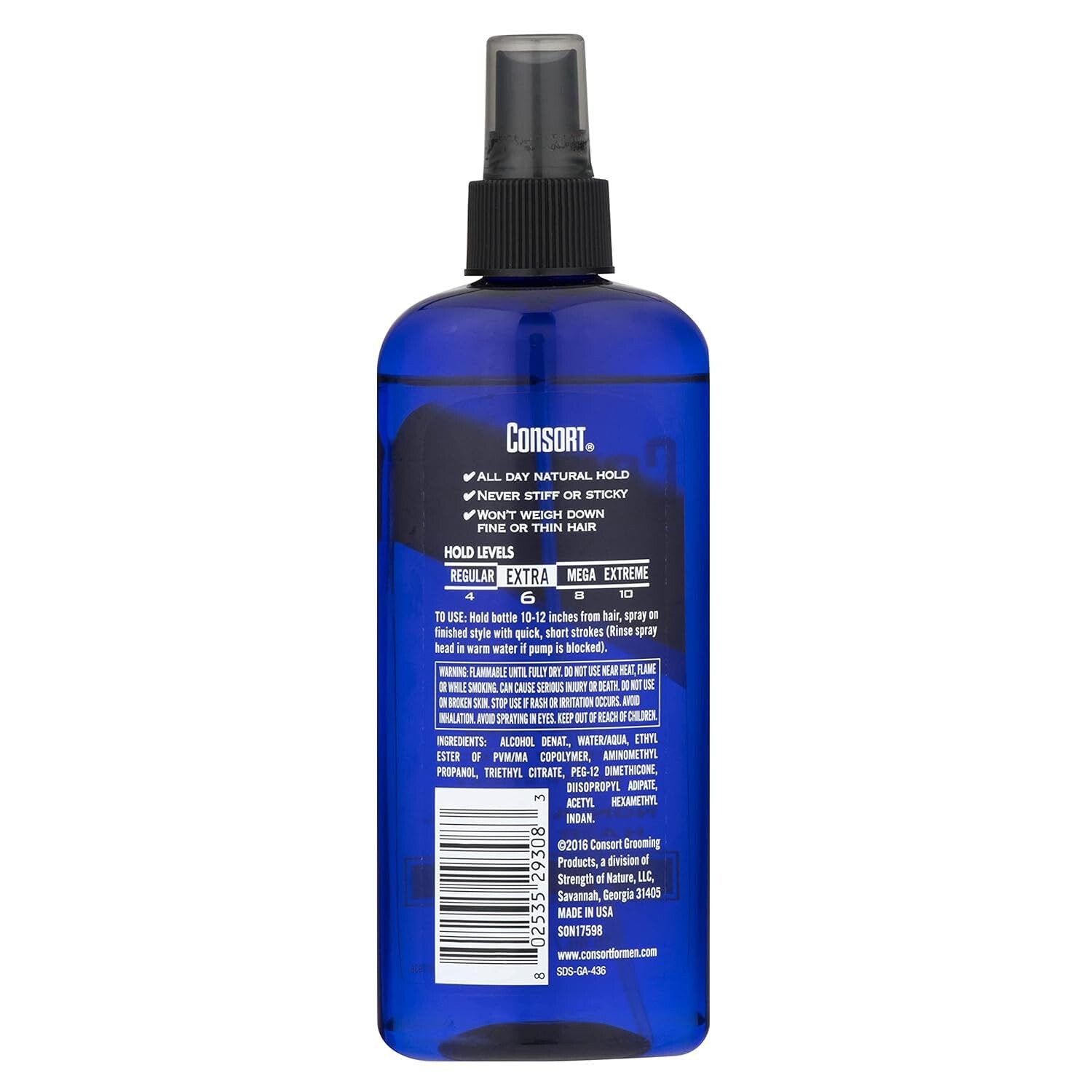 Consort For Men Unscented Extra Hold Hair Spray 8 Oz