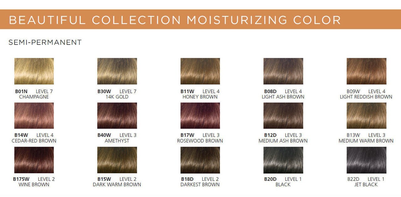 Clairol Beautiful Collection Semi-Permanent Hair Color, 3oz Choose your color