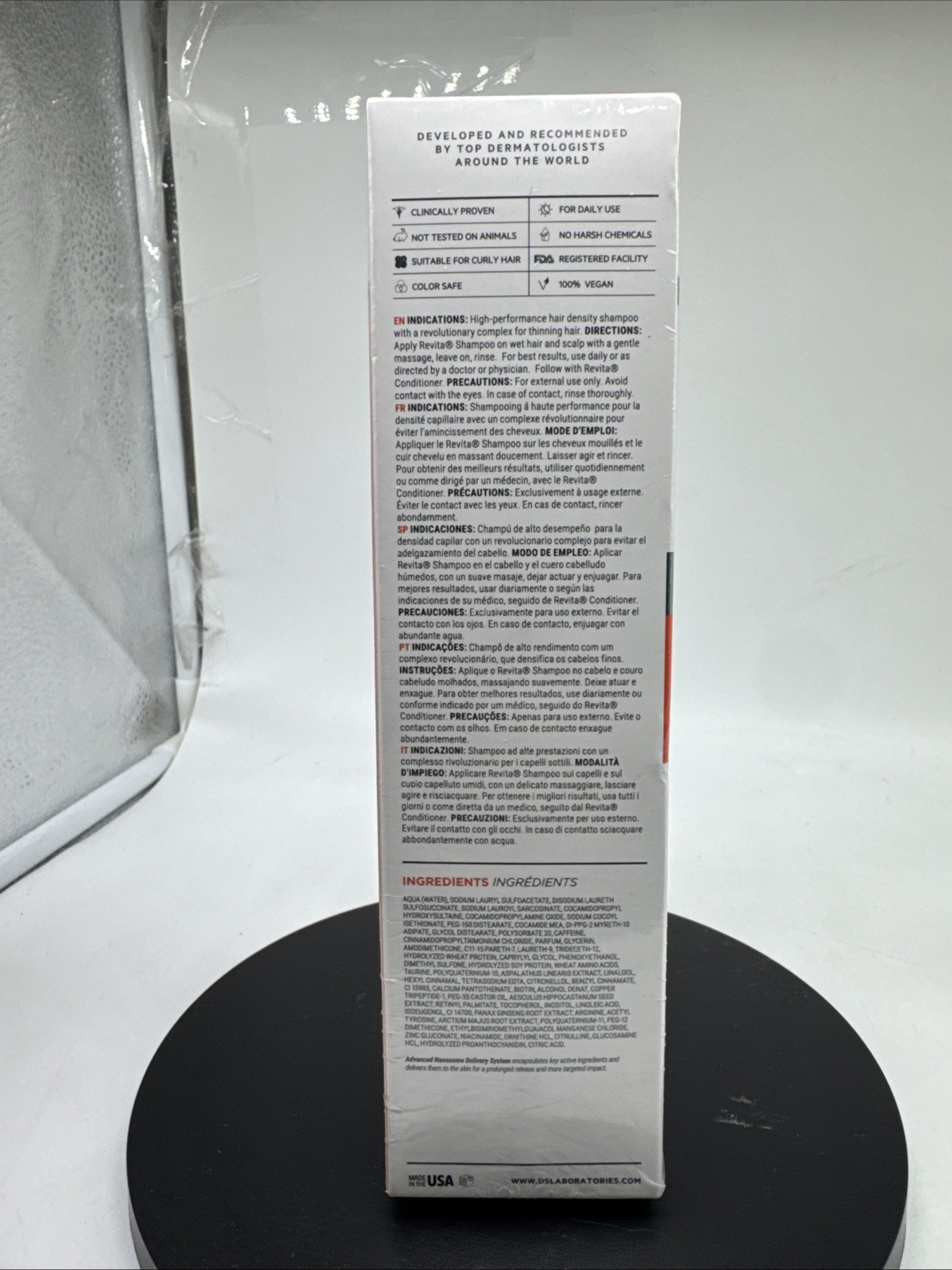 NEW SEALED DS Labs REVITA High-Performance Hair DENSITY Shampoo 205ml