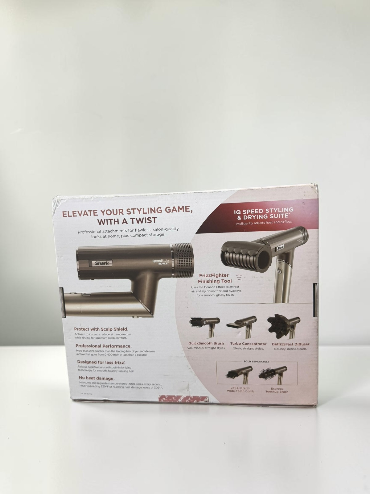 Shark SpeedStyle PRO FLEX Hair Dryer System w/ 4 Styling Attachments Foldable