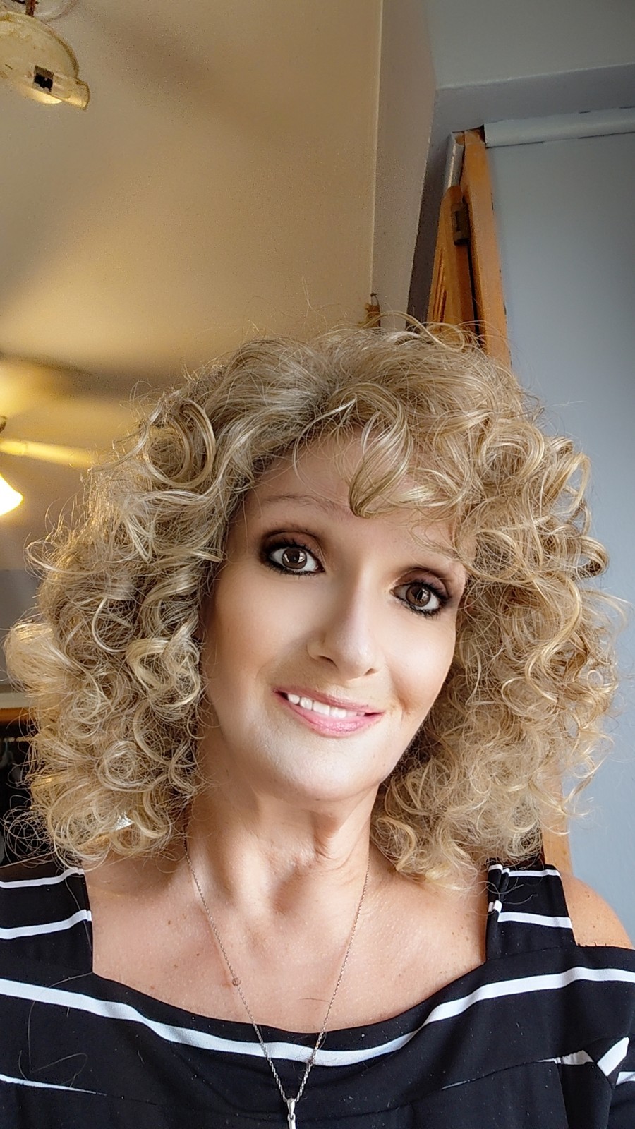 wig blonde curly texture hairpiece fashion style for women adult