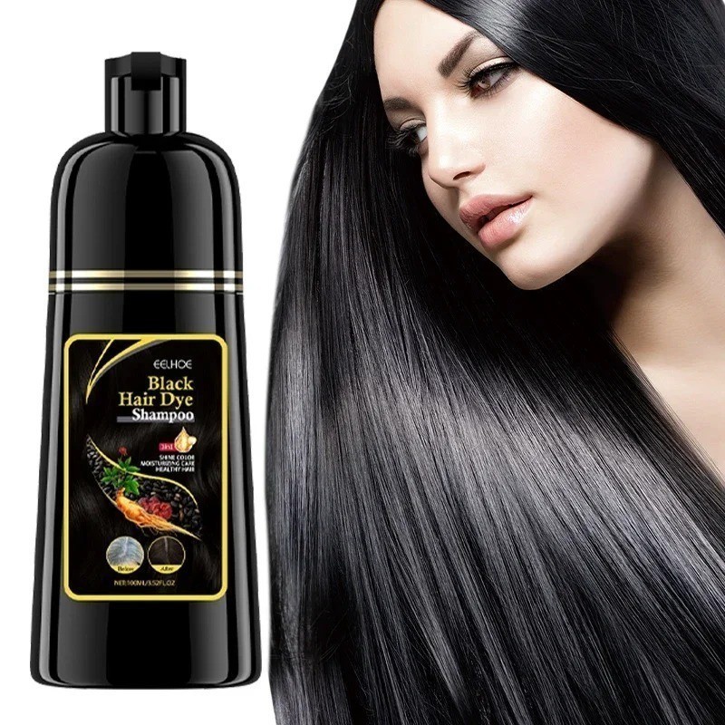 Instant Black Hair Dye Shampoo for Women & Men,3 in 1 Magic Hair Color Shampoo