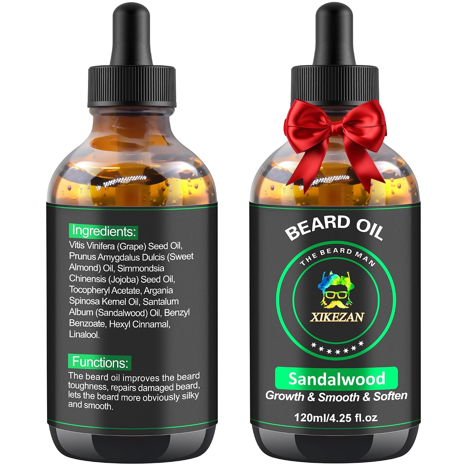 Beard Growth Oil 120ml Sandalwood Beard Conditioner Softener for Men Gifts