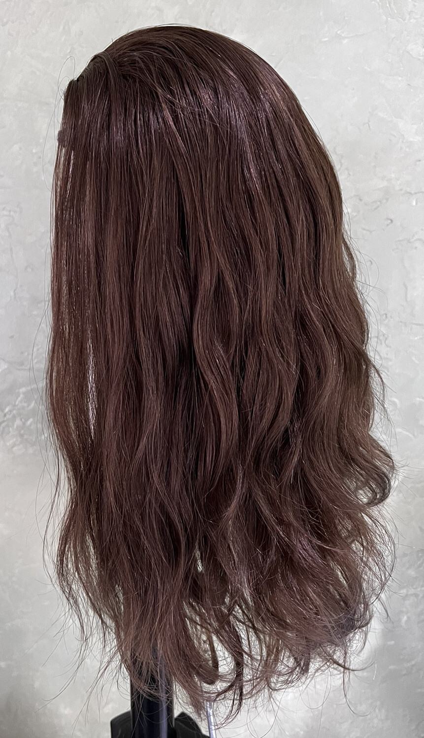 100% European Virgin Jewish Kosher Human Hair Bandfall Wig Medium Brown 24″ M