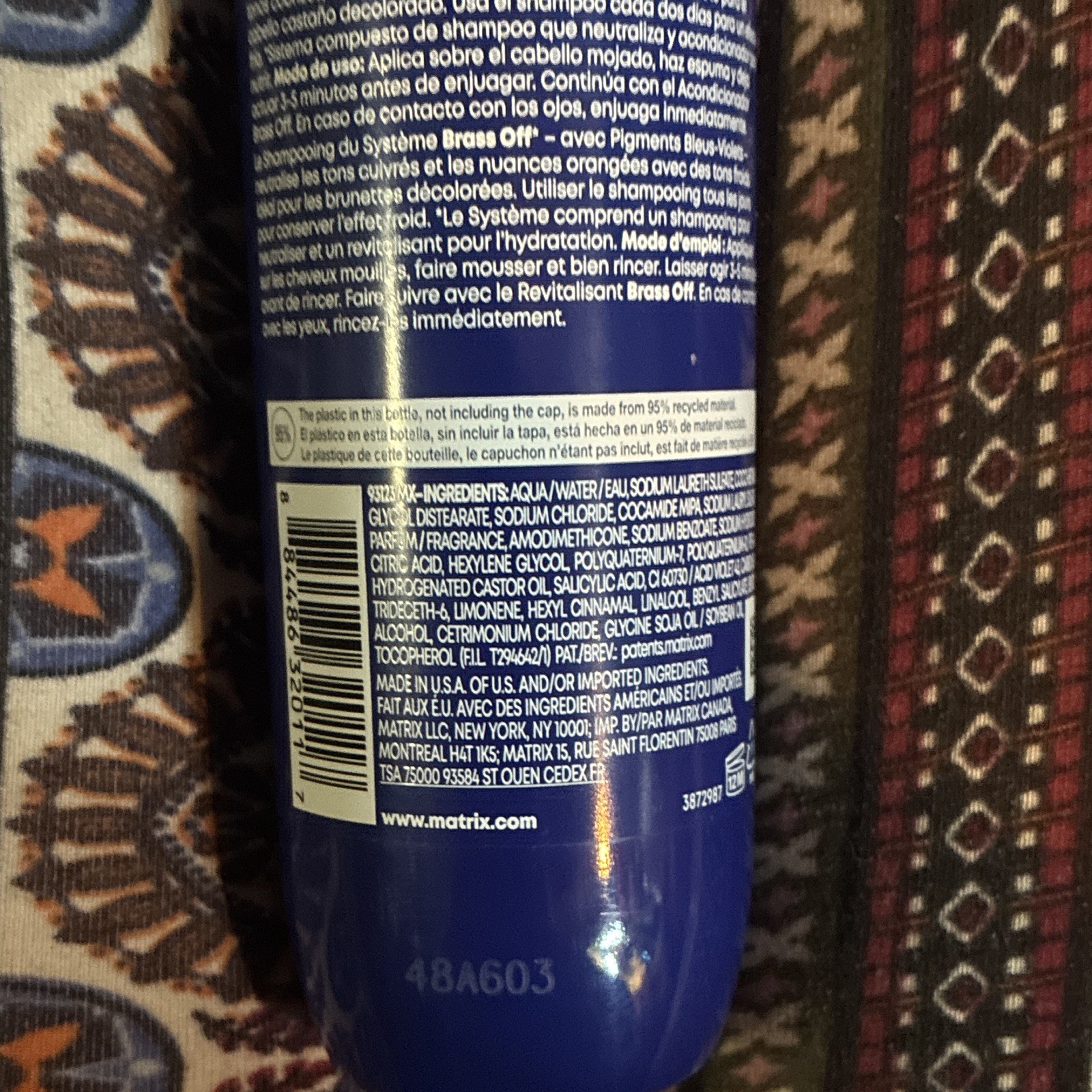Matrix Brass Off Blue Shampoo, Brunette, 10.1 oz