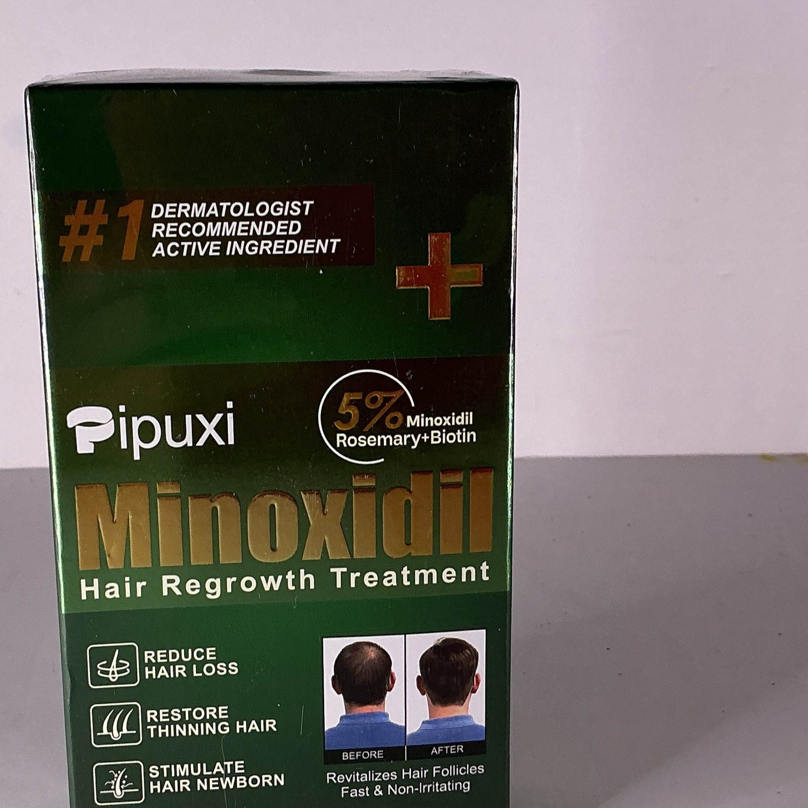 Pipuxi 5% Minoxidil Hair Regrowth Spray 60ml Rosemary Biotin Non-Irritating