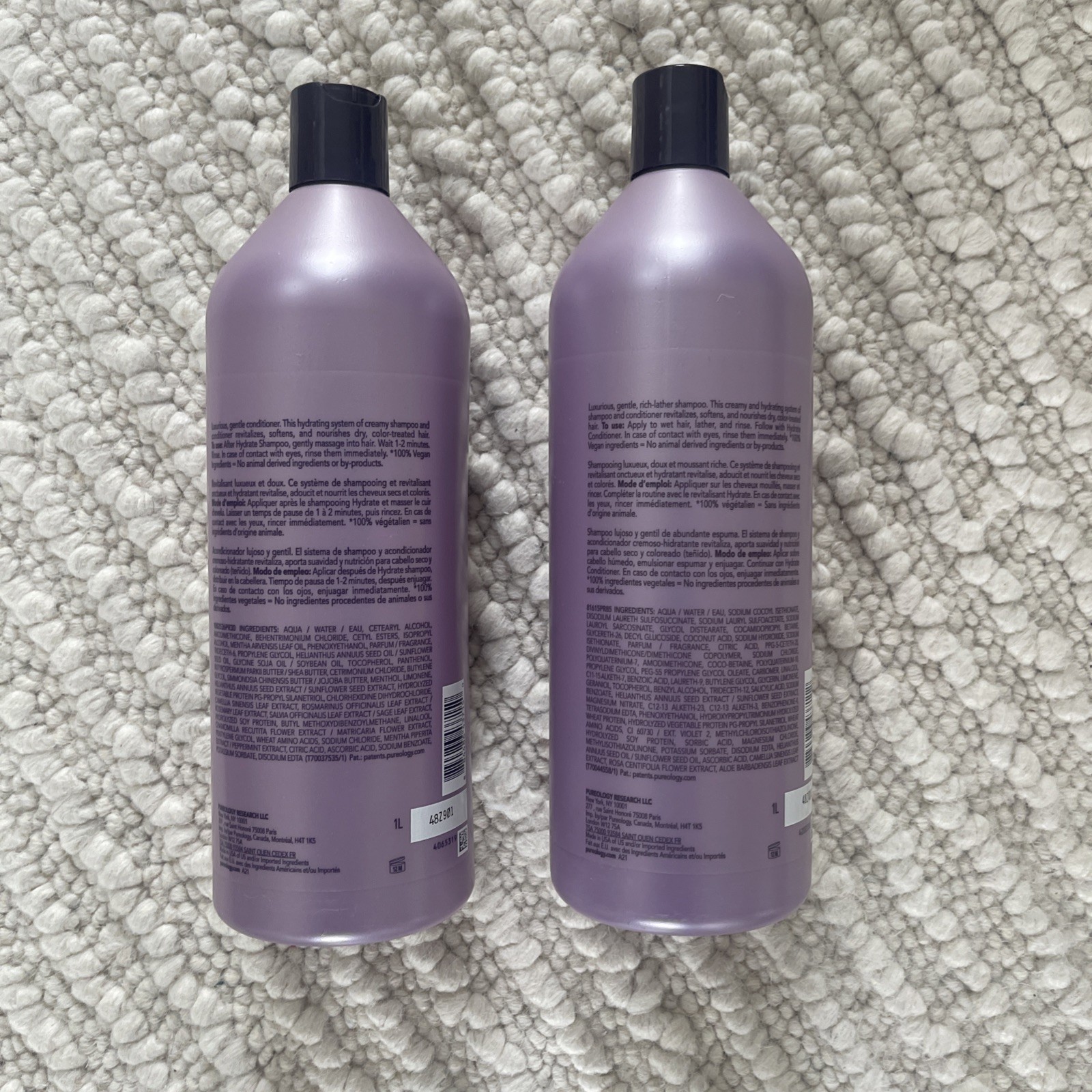 PUREOLOGY Hydrate Shampoo and Conditioner Liter Duo SET- BRAND NEW FREE SHIPPING