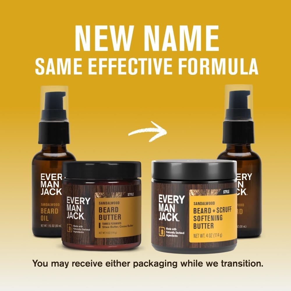 Hydrating Beard Oil & Butter for Men, Sandalwood Teak – Condition, Soften & Styl