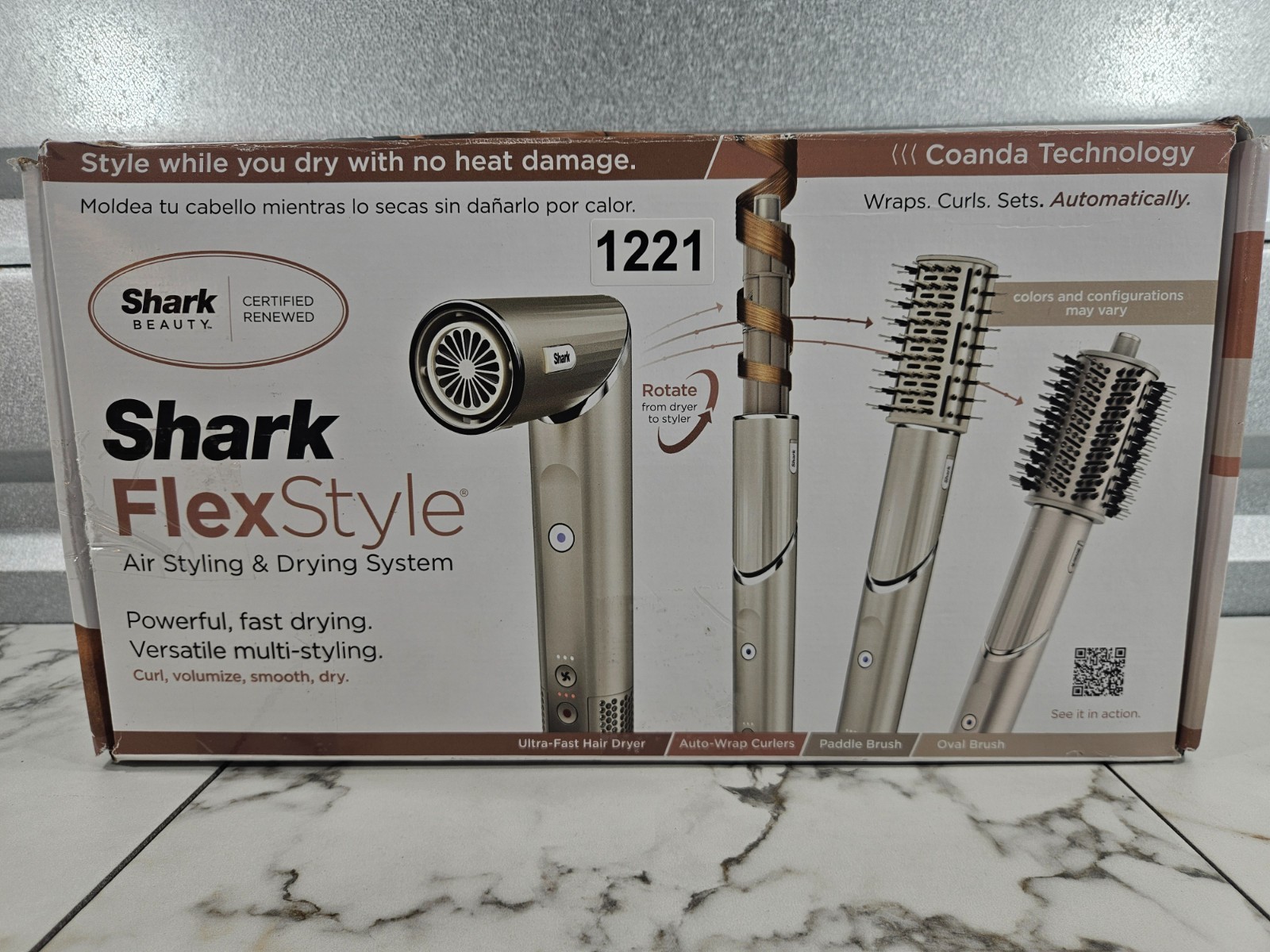 1300 W Shark HD430 FlexStyle Air Drying and Styling System Open Box