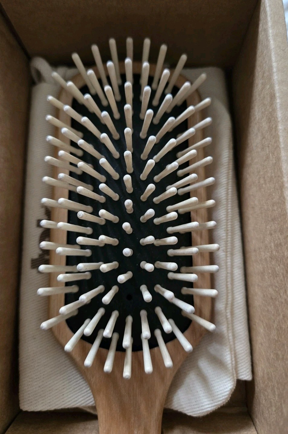 TEK Rectangular Wooden Hair Brush – Handmade in Italy – Medium to Short Hair NEW