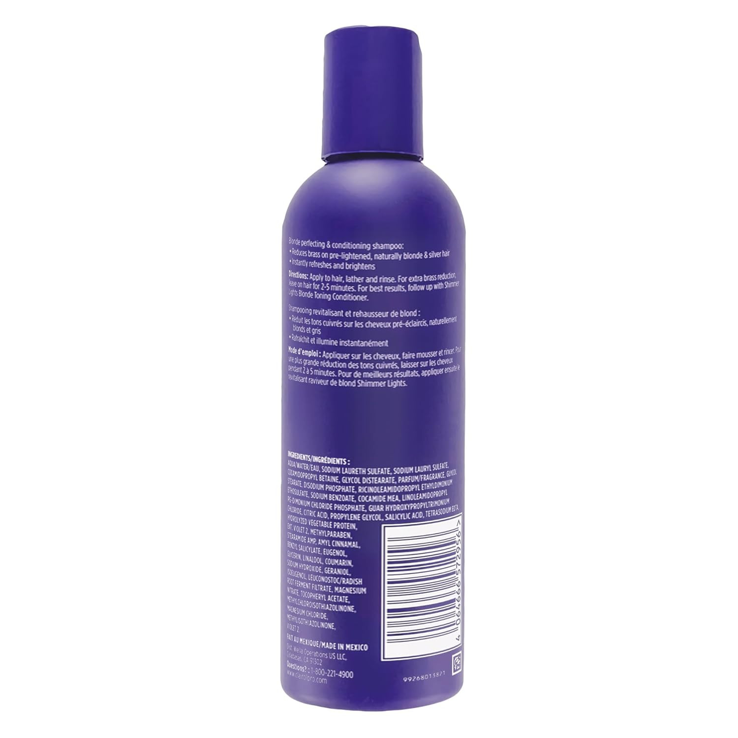 Clairol Professional Shimmer Lights Purple Shampoo for Blonde and Gray Hair