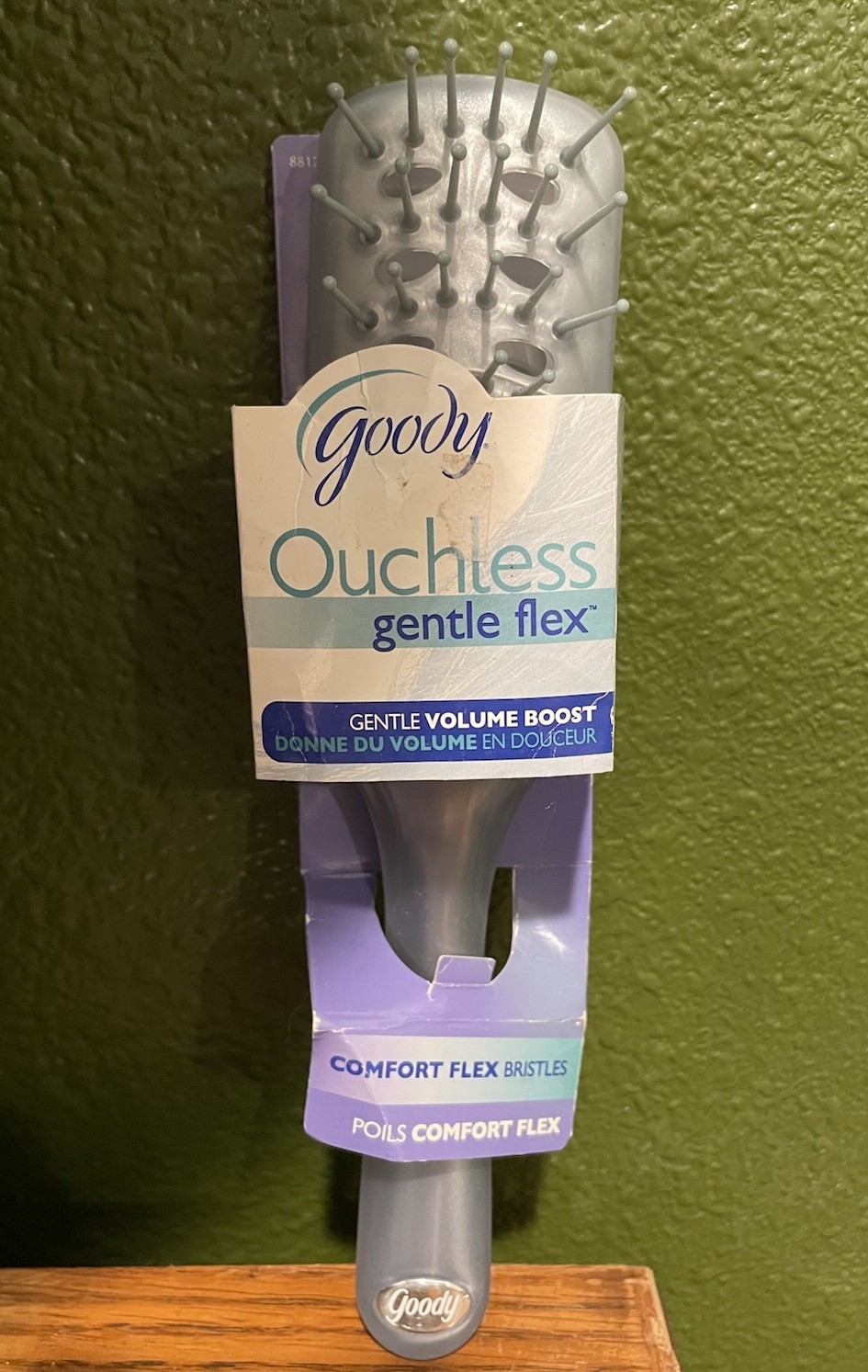 Goody Ouchless Gentle Flex Hair Brush VTG Hairbrush Comfort Tips 88173 2009 Blue