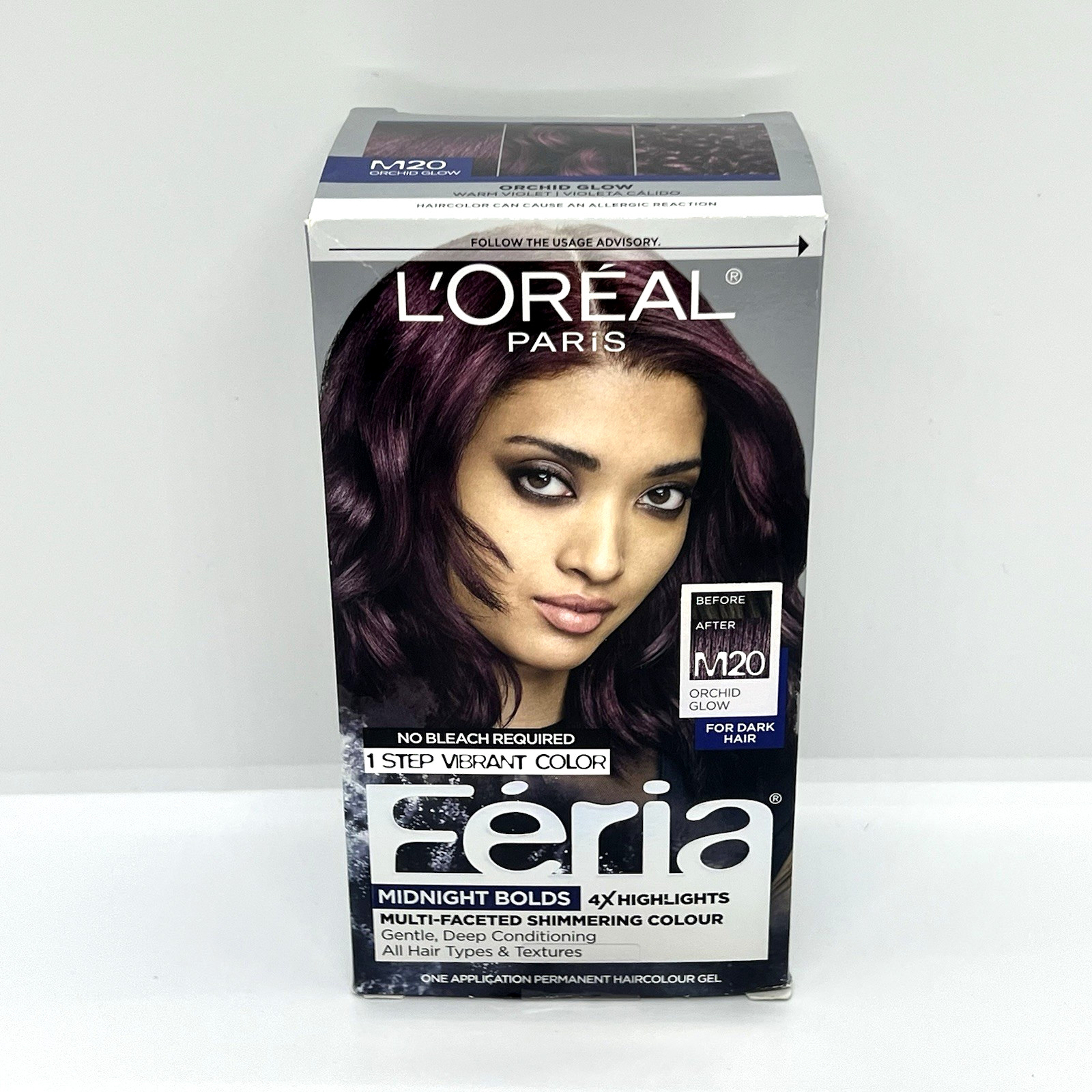 L’Oreal Paris Feria Midnight Bolds M20 Orchid Glow 1 Step Vibrant Color Violet