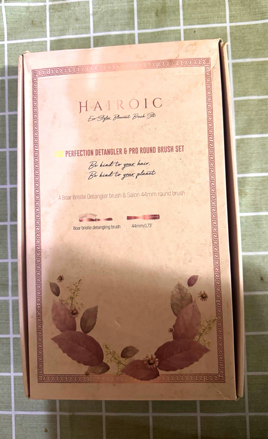 HAIROIC Detangling Brush Set Pink/White/Black Boar Bristle & Plastic