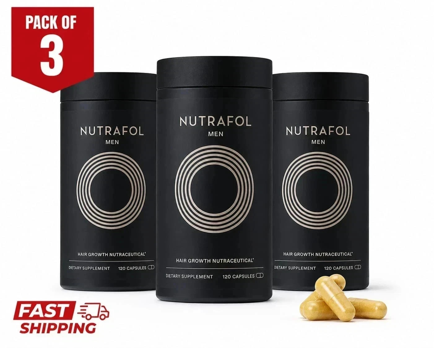 Packof 3 Men’s Hair Growth Total 360 Caps Exp 06/2027 Fast Shipping new