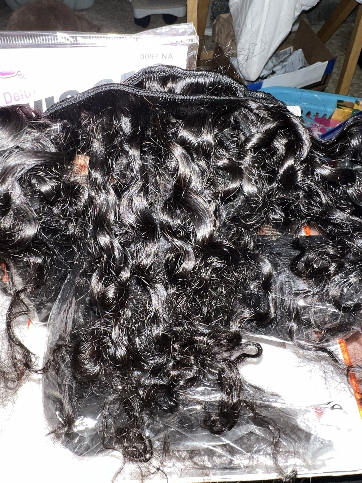 100% Human Hair Extensions Black Curly 16”,18”,20” 3pcs Extensions for Women