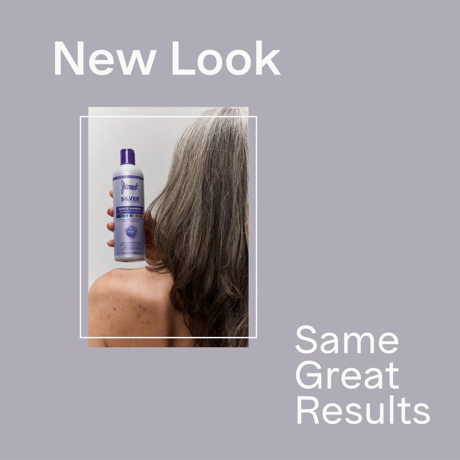 Jhirmack Silver Brightening Purple Shampoo for All Shades of Gray,White 12 floz