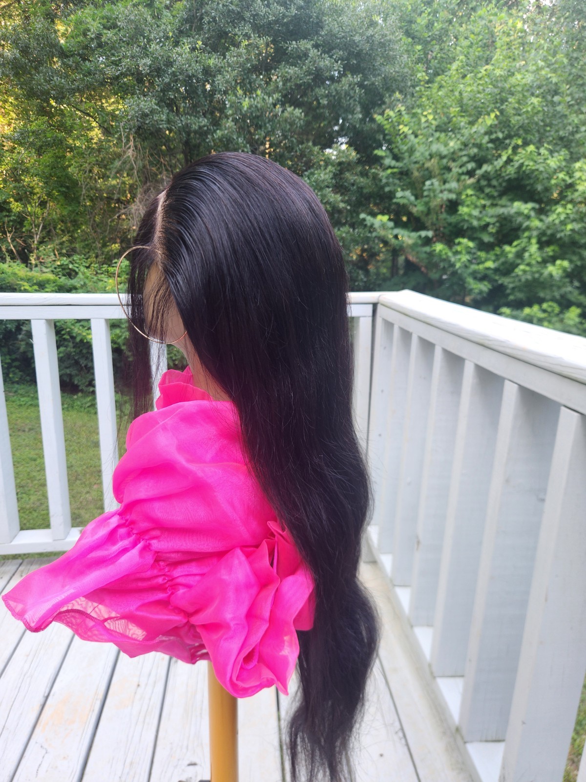 Pre-everything Lace Front Wig Straight Black Long Natural Look Women Adult