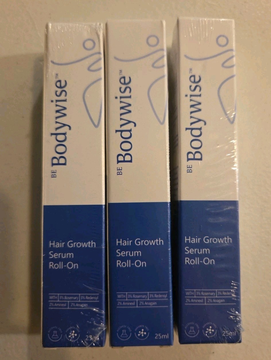 *3-Pack* Hair Growth Serum – Be Bodywise 3% Rosemary 3% Redensyl 25ml 9/4/2027