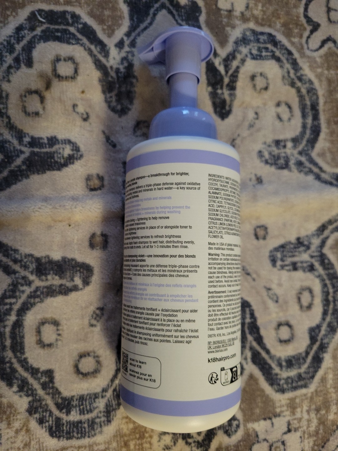 K18 TripleBright Oxidation Defense Purple Shampoo 15 oz , Benefits *NP