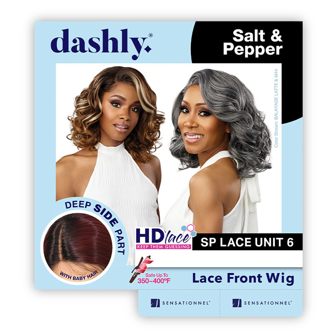 Sensationnel Synthetic Dashly Salt & Pepper Hd Lace Front Wig – Sp Lace Unit 6