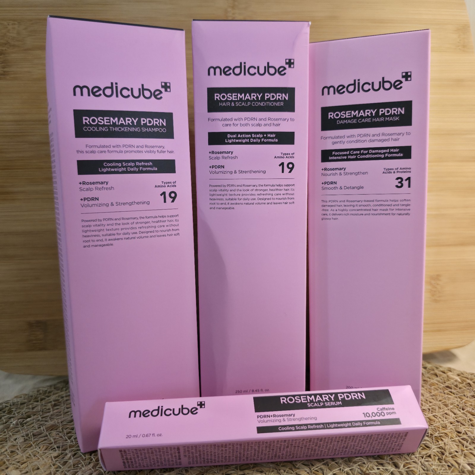 medicube Rosemary PDRN Hair & Scalp Care Set Shampoo Conditioner Mask Serum
