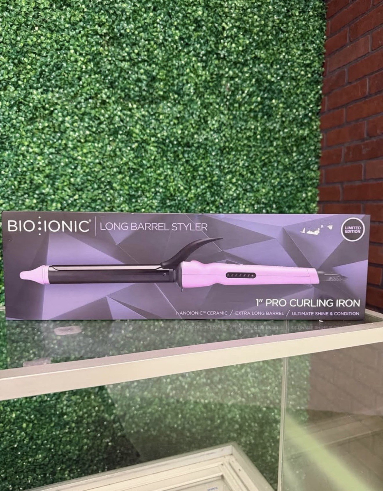 Bio Ionic 1 in Long Barrel Styler Pro Curling Iron, Ceramic, Pink Limited Ed