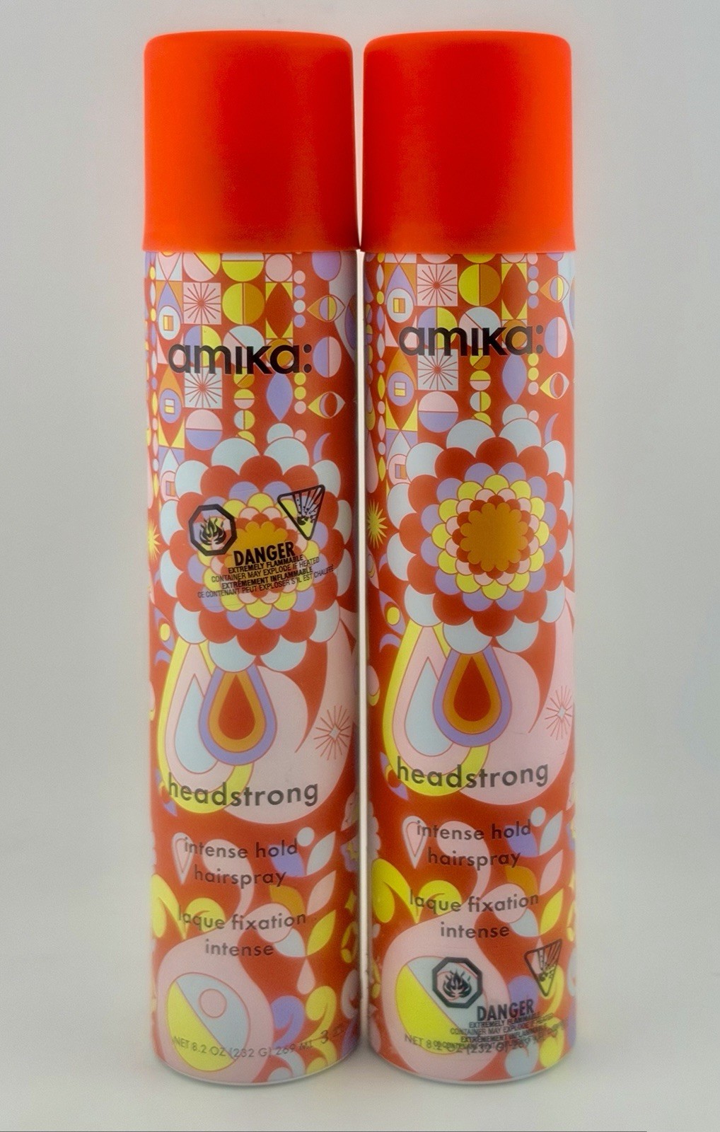 AMIKA HEADSTRONG INTENSE HOLD HAIRSPRAY (8.2 OZ/269ML) FULL SIZE NEW – 2 PACK