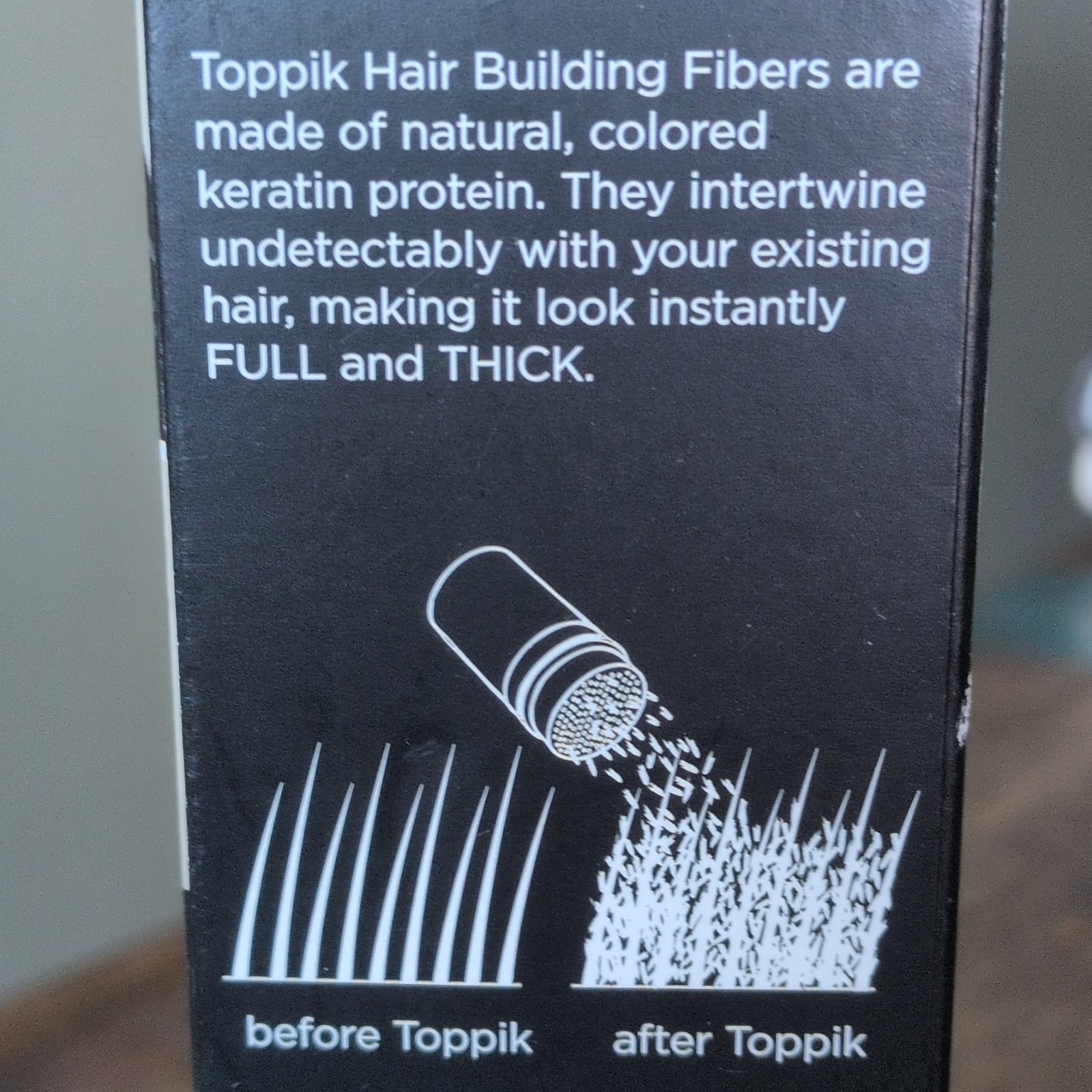 5 Toppik Hair Building Fibers Medium Brown Powder, Keratin, 0.42 oz (12g)
