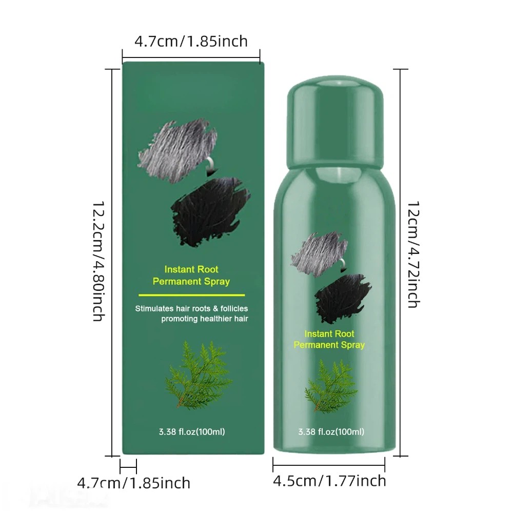 100% Natural Herbal Instant Gray Root Coverage Hair Color Oil for White Hair