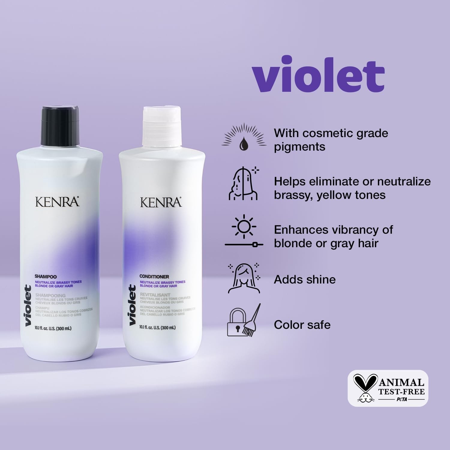 Violet Conditioner for Brassy Tones | Purple Pigment, Moisturizes & Enhances Blo