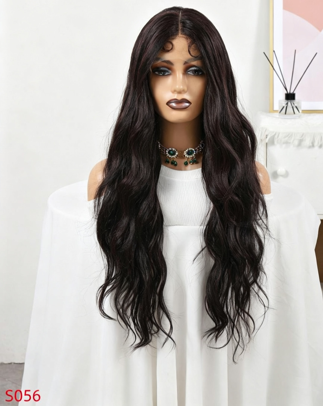 Women Black Body Wave Lace Front Synthetic Wig