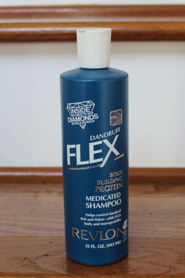 Vintage Revlon FLEX Dandruff Body Building Medicated Shampoo, 15 fl. oz., PROP