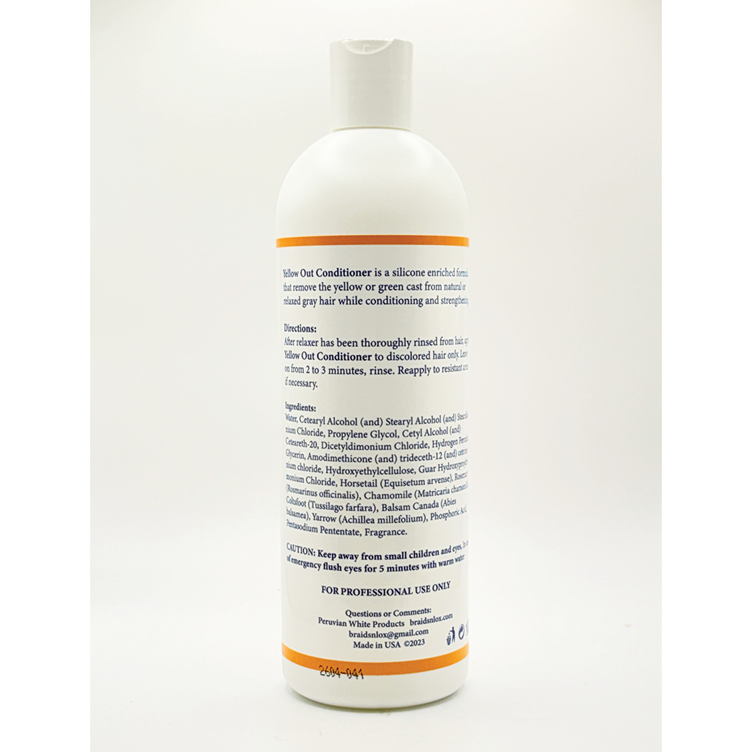 Peruvian White Yellow Out Conditioner Brightens Gray Hair 16oz