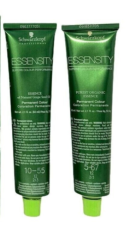 Schwarzkopf ESSENSITY Original Pkg~ Ammonia Free Permanent Hair Color ~ 2 fl. oz
