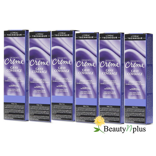L’OREAL Excellence Creme Gray Coverage Permanent 1.74 oz ( 6 PACKS )