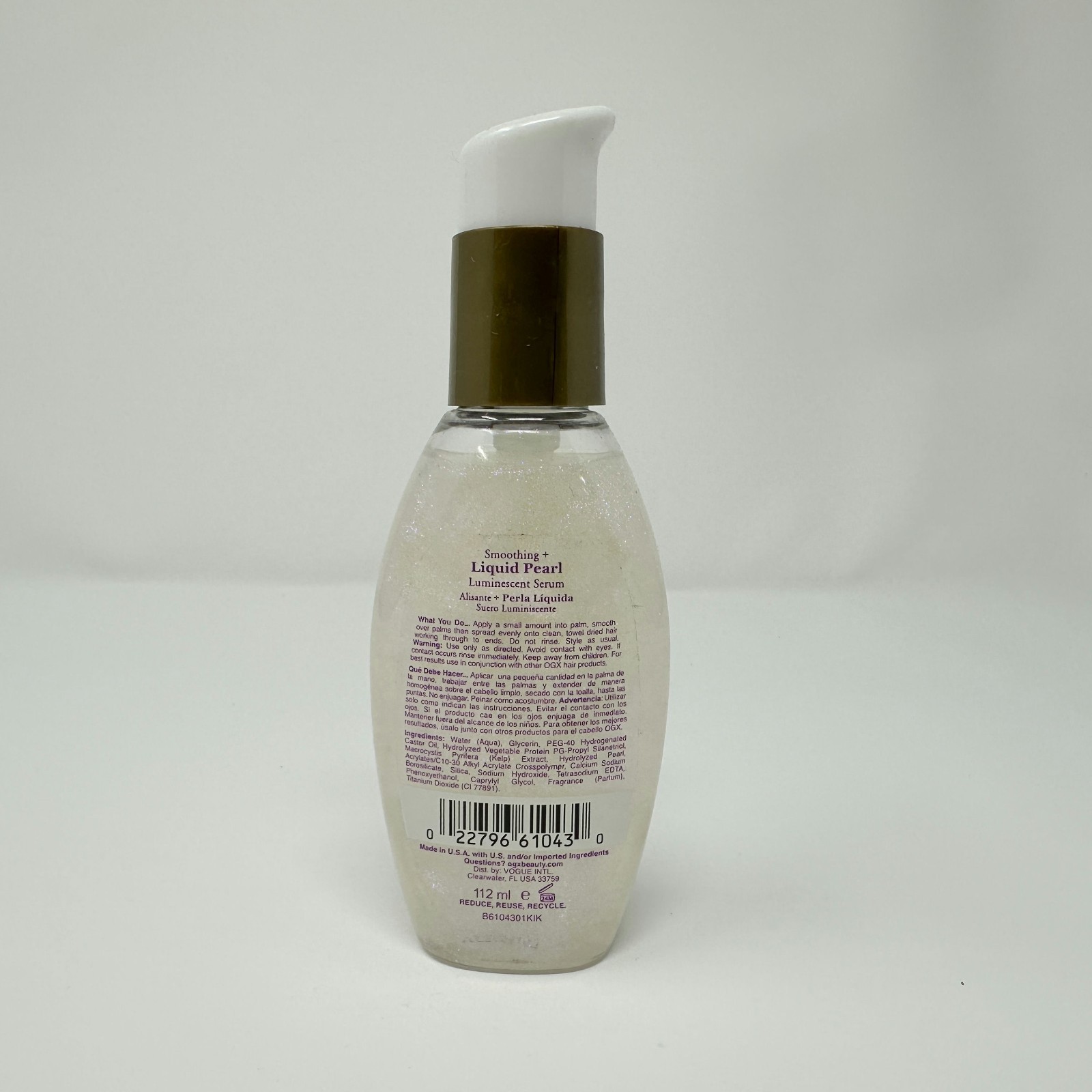 OGX Smoothing + Liquid Pearl Luminescent Serum 3.8 fl oz (Single) – DISCONTINUED