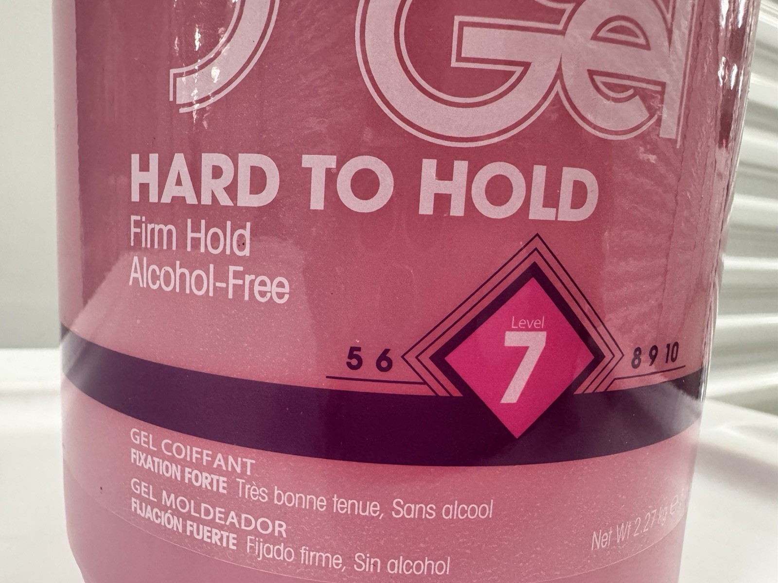 Queen Helene Hard to Hold Hair Styling Gel Level 7 Pink 5 lbs
