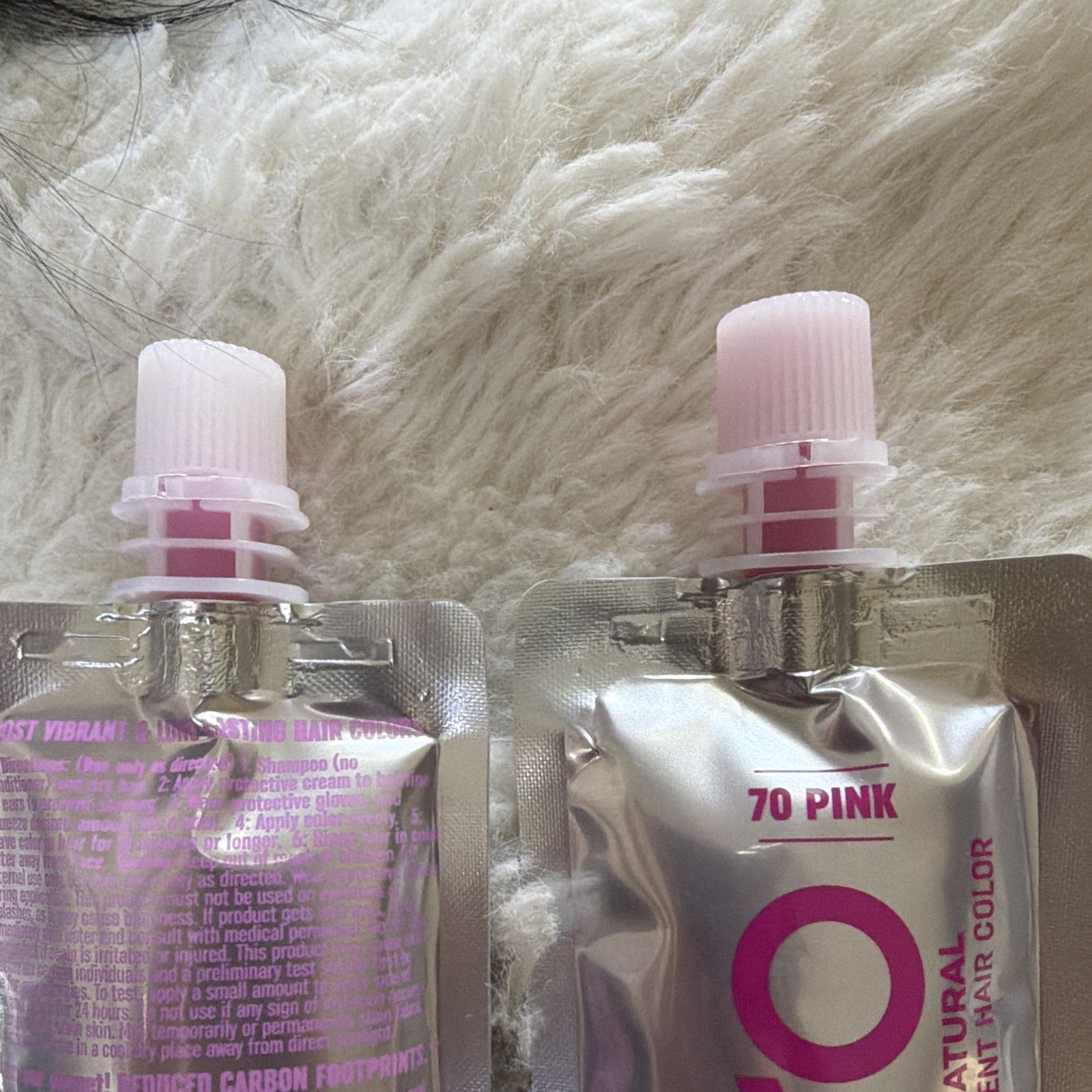 x2 Iroiro Premium Natural Semi-Permanent Hair Dye 70 Pink, Cruelty-Free 4 oz