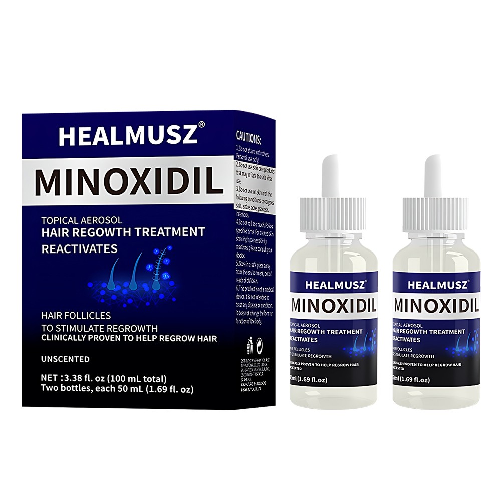 Hair Regrowth Liquid- 5% Minoxidil Topical Solution for Thicker Hair Grow 50ml*2