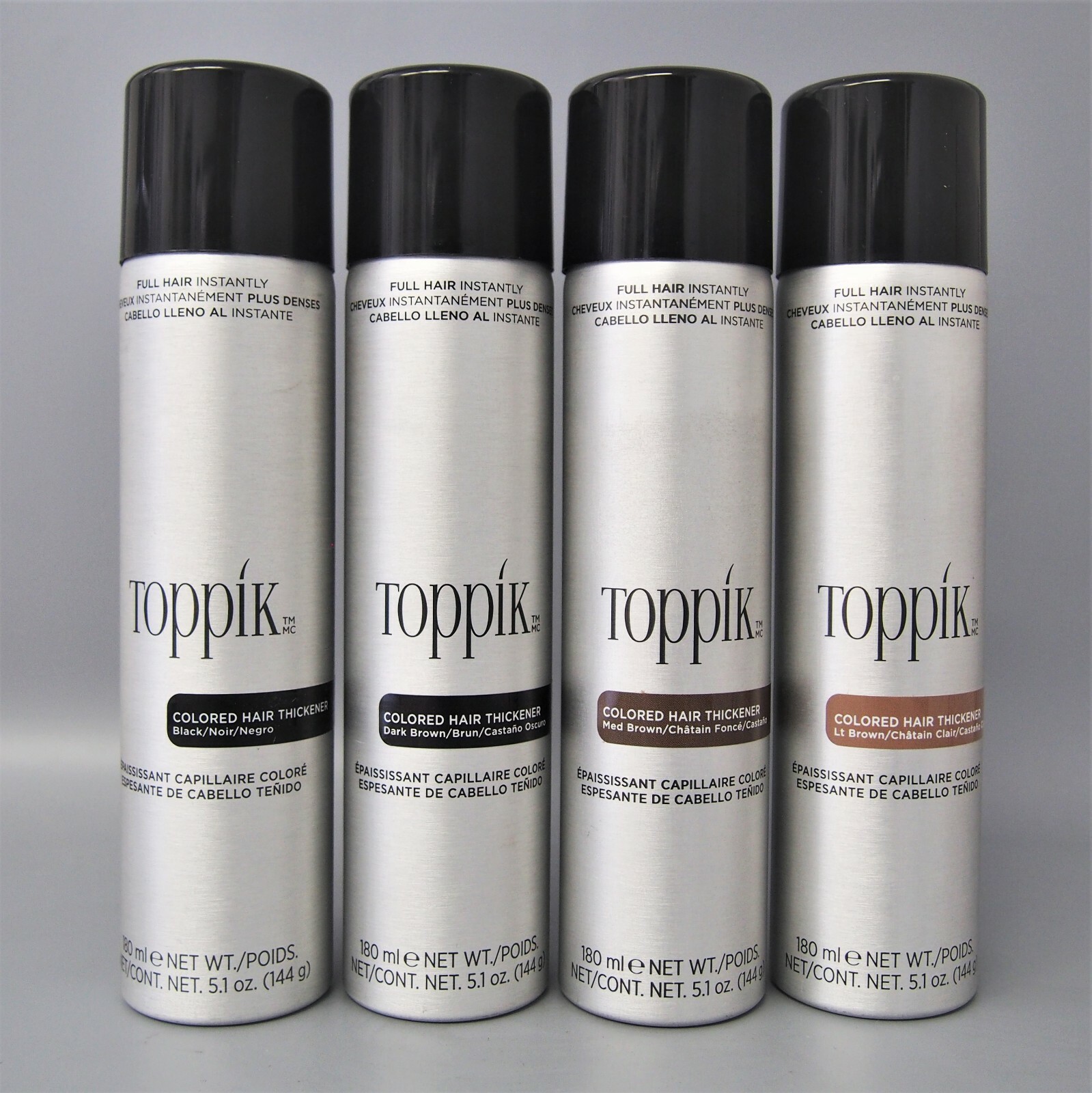 TOPPIK Color Hair THICKENER HAIR SPRAY 5.1oz (BLACK/ DARK/ MEDIUM/ LIGHT BROWN)*