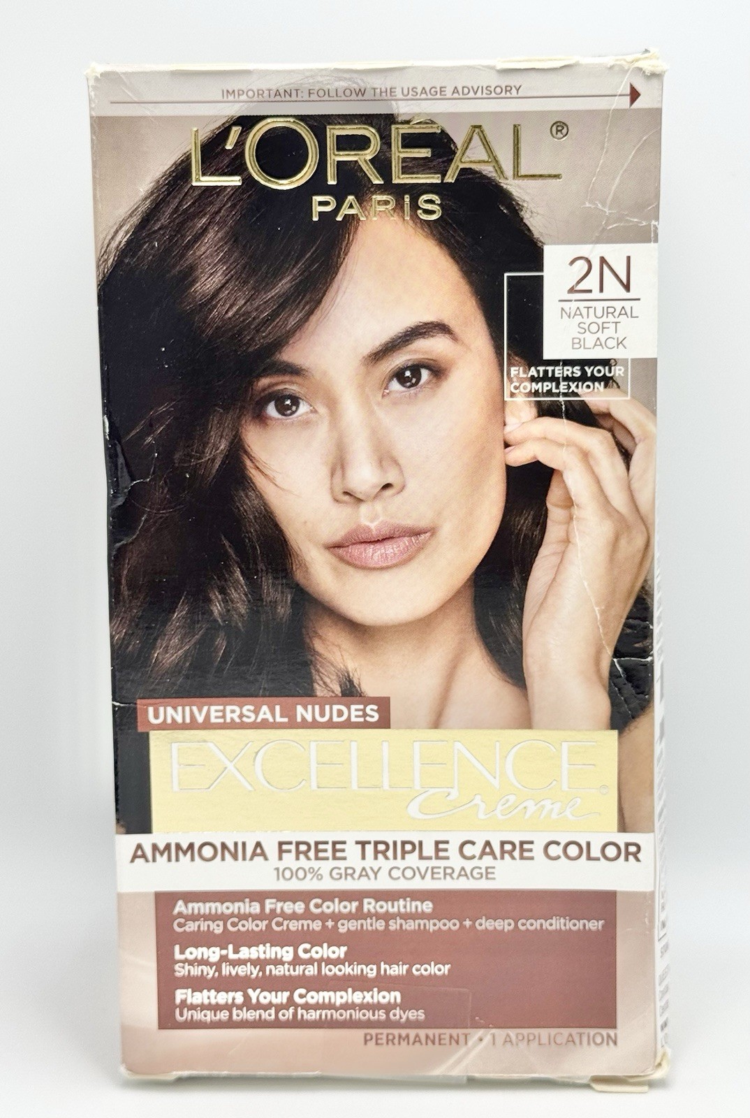 L’Oréal Paris Excellence Permanent Hair Color 2N Natural Soft Black (2 Sets)