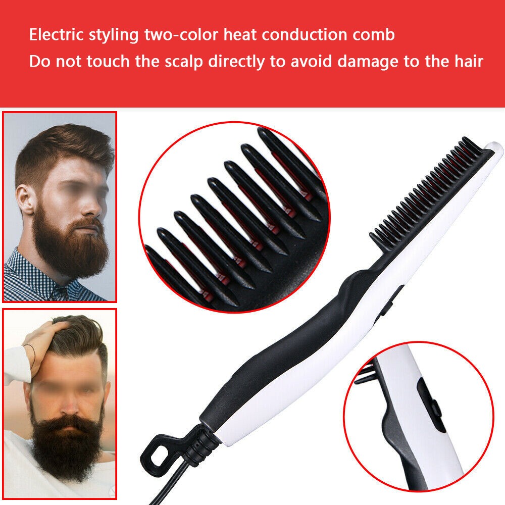 Hair Straightener Comb Pro Electric Beard Straightening Comb Heat Hot Comb Press