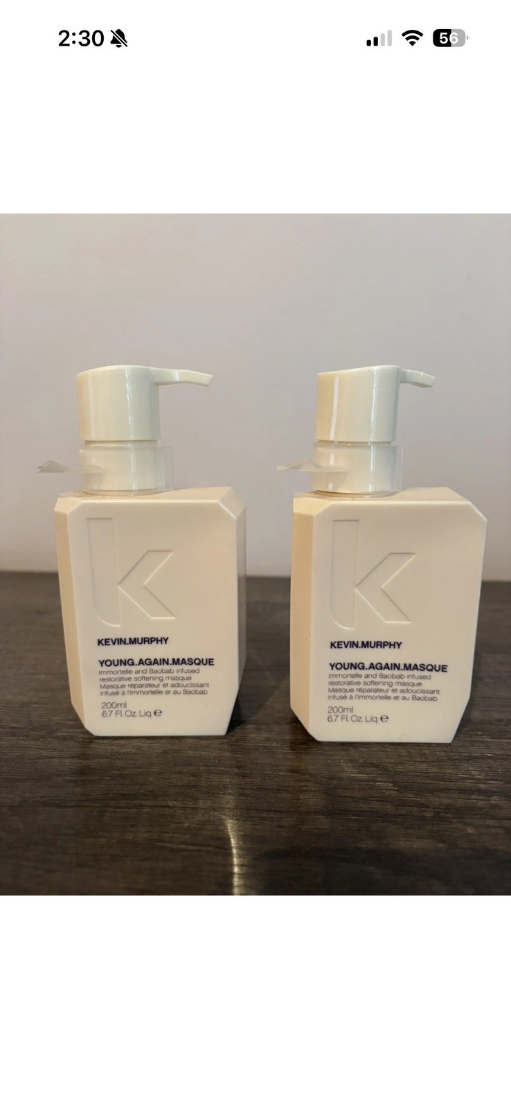 2 Kevin Murphy Young Again Masque Hair Dry Brittle Damaged Hair 6.7 fl oz