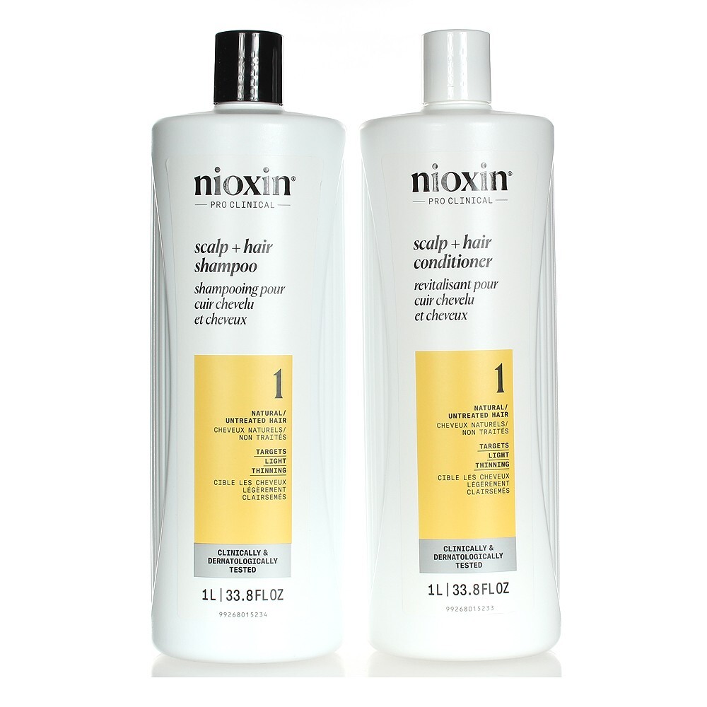Nioxin System 1 Shampoo & Conditioner 33.8oz/1L PRO DUO